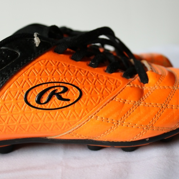 Rawlings Cleats Men's Size 7 Lace Up, Orange and Black - Picture 11 of 11